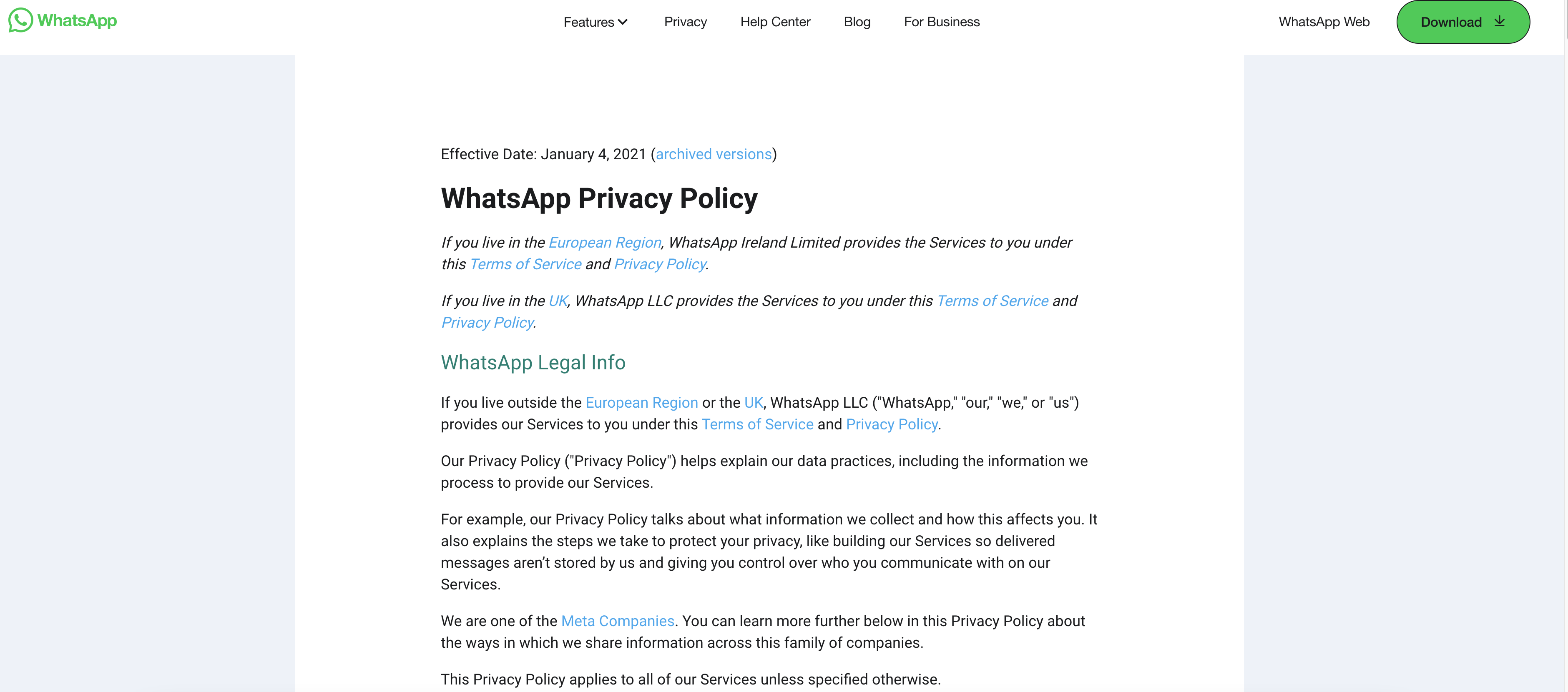 23 Privacy Policy Examples Free Privacy Policy Template   Greenshot 2023 07 27 12.31.01 